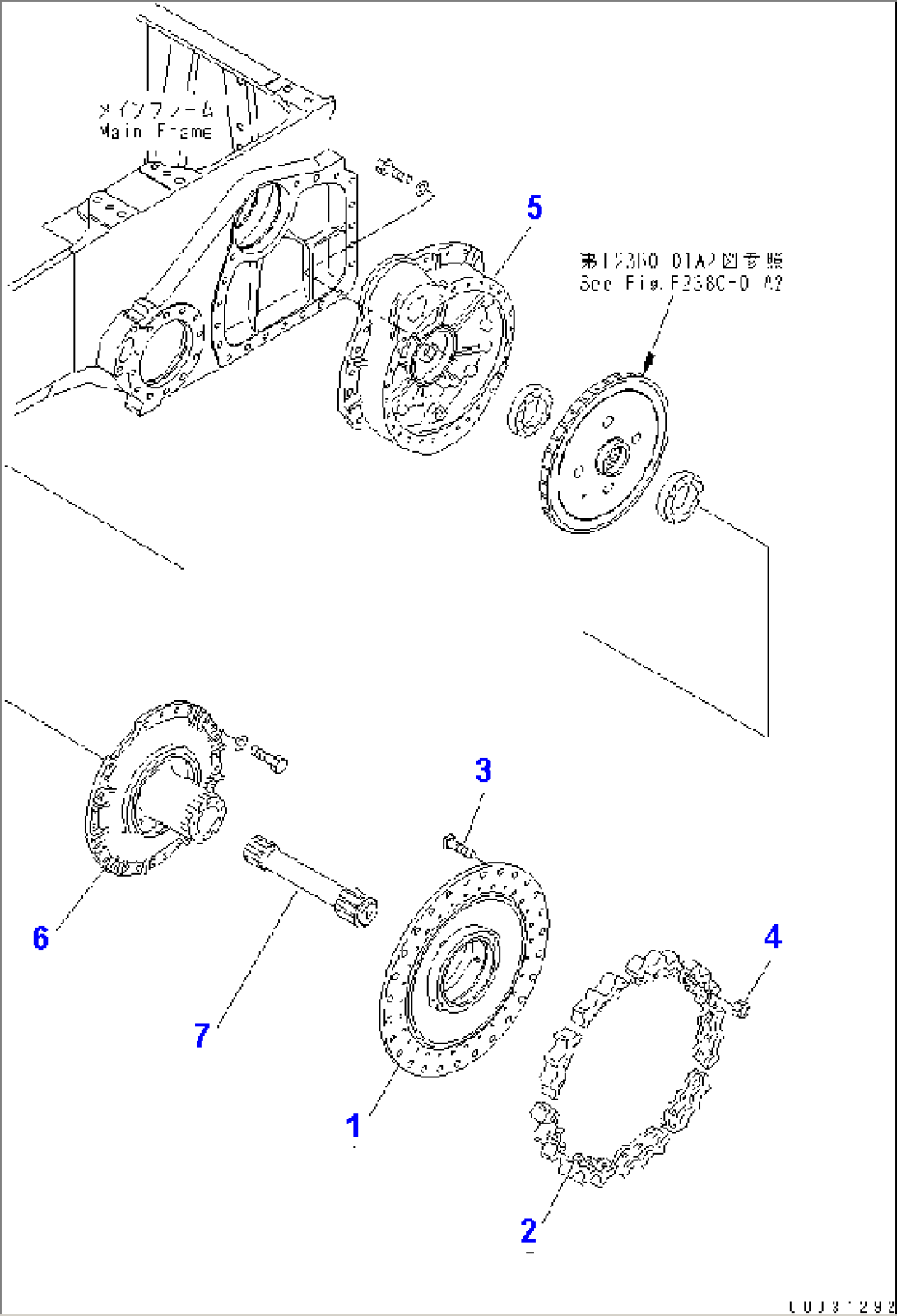 FINAL DRIVE (SPROCKET AND HUB) (L.H.) (LANDFILL SPEC.)