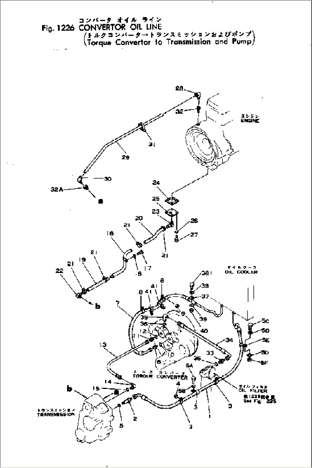 CONVERTER OIL LINE(TORQUE CONVERTER TO TRANSMISSION AND PUMP(#3-)