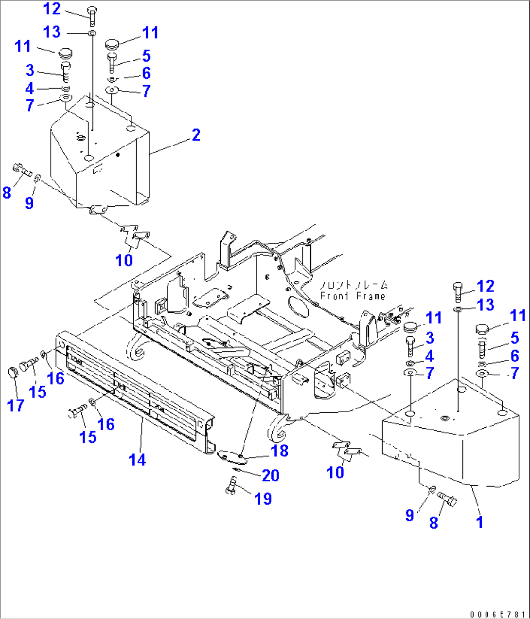 FRONT FRAME (BUMPER)(#7001-)