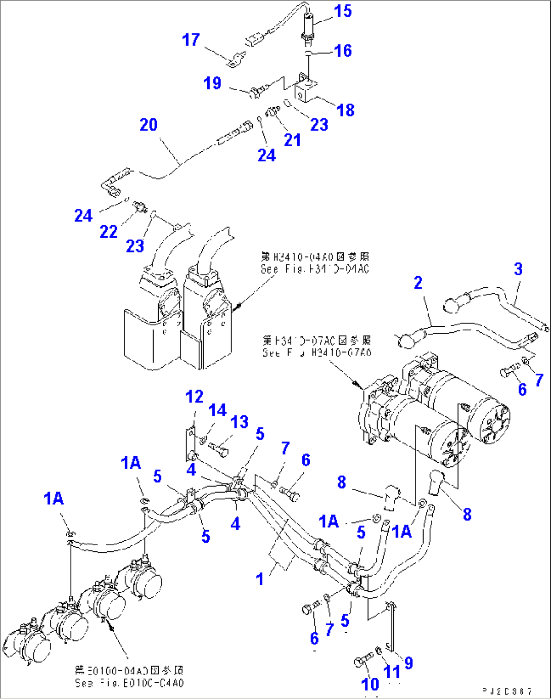 HYDRAULIC PIPING (EMERGENCY STEERING ELECTRICAL)