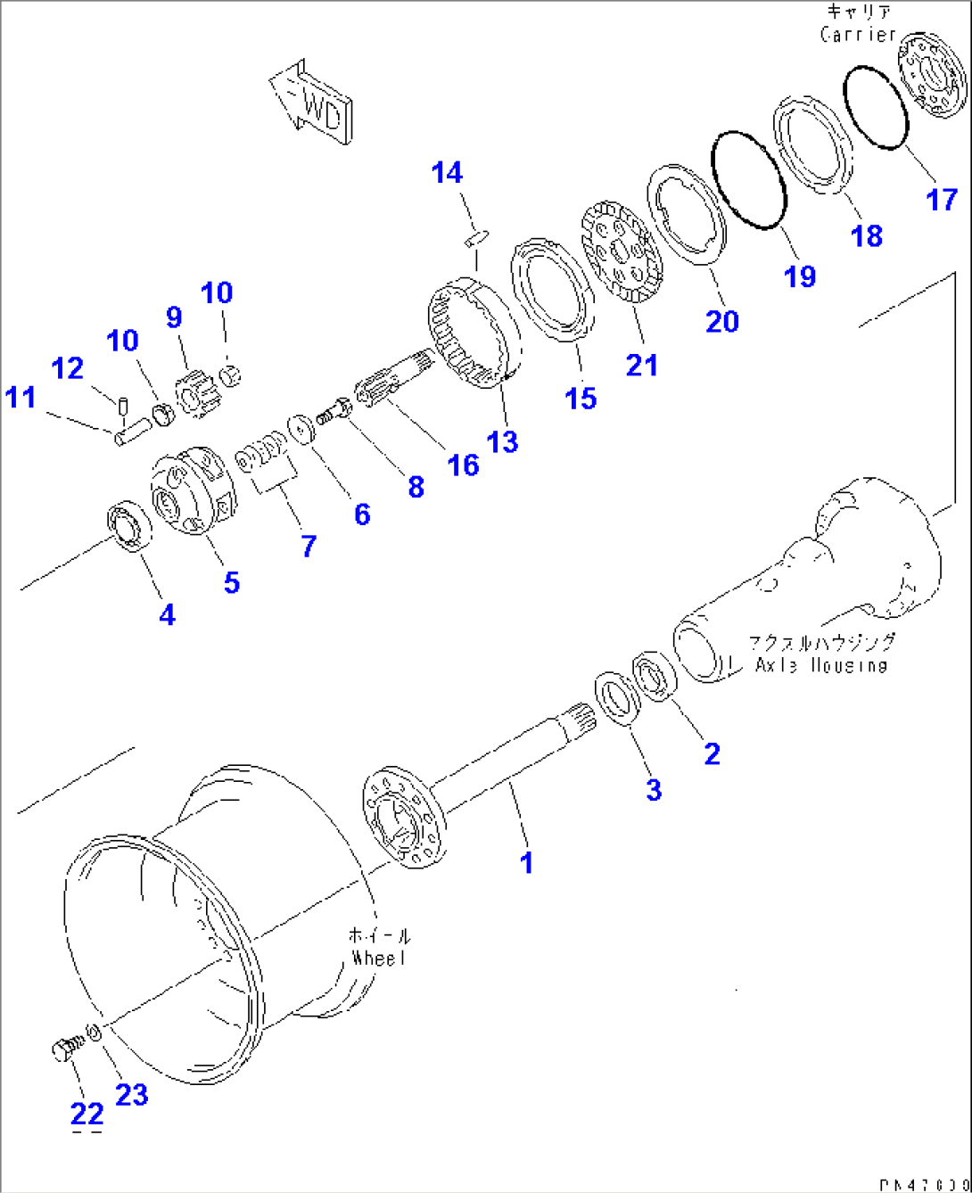 FRONT WHEEL BRAKE AND FRONT FINAL DRIVE(#50001-)