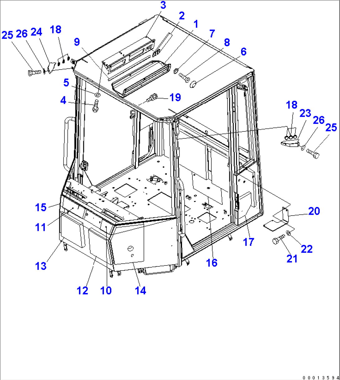 ROPS CAB (SHEET AND COVER) (FOR EXCEPT JAPAN)