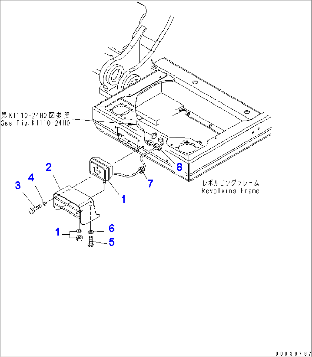 ADDITIONAL WORK LAMP (L.H. DECK)