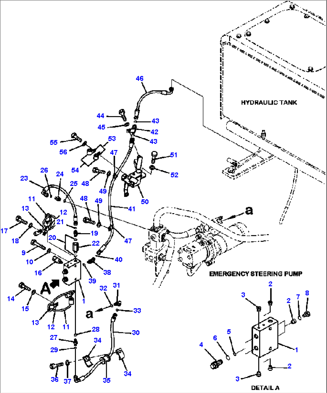 H0210-28A1 HYDRAULIC PUMP EMERGENCY STEERING VALVE LINE