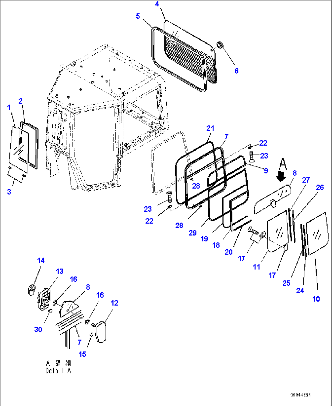 Cab, Window Sash (1/2) (#30147-)