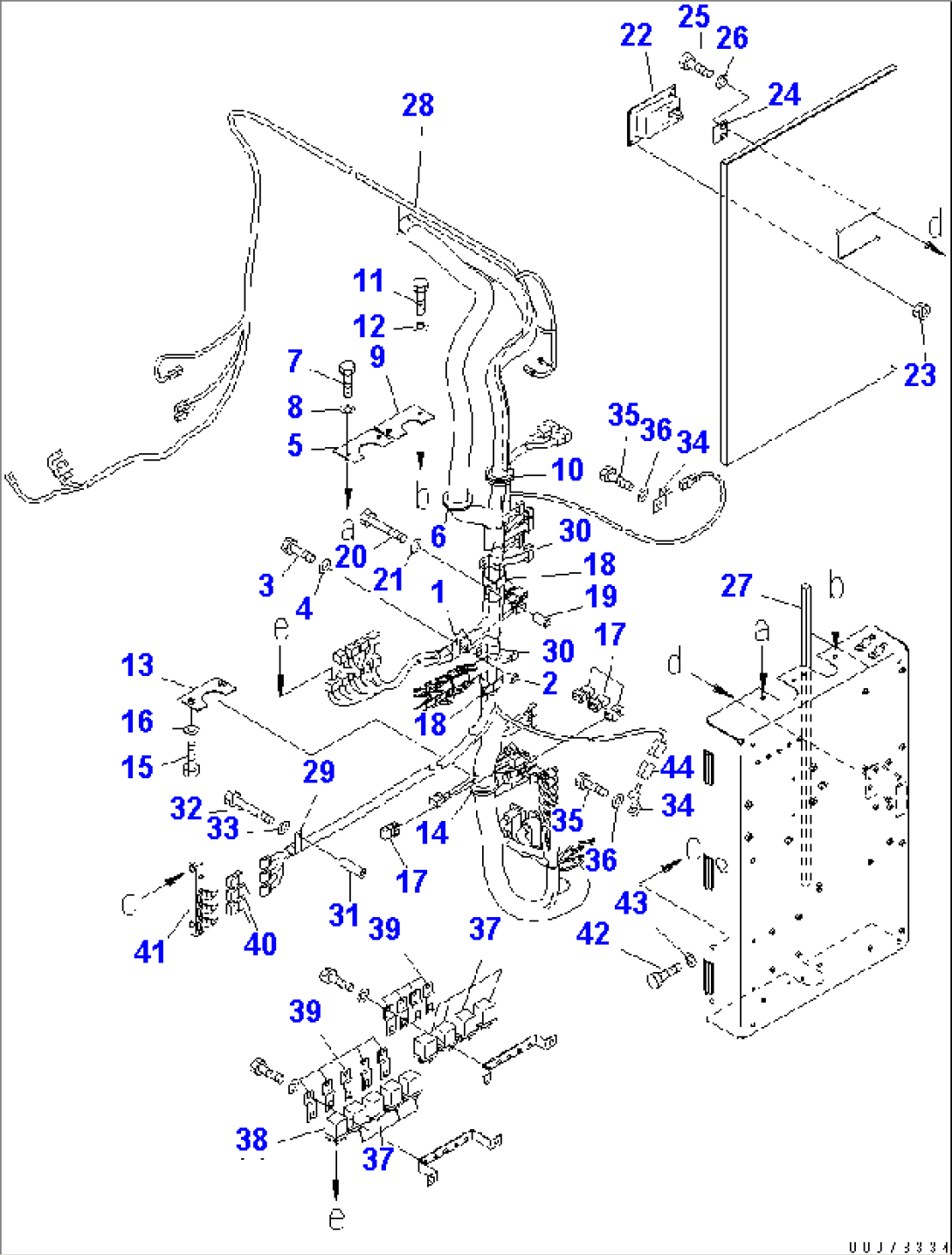 ELECTRICAL SYSTEM (CAB BASE) (CASE) (CLIP AND GROMMET) (FOR HYDRAULIC LADDER)(#20073-20149)