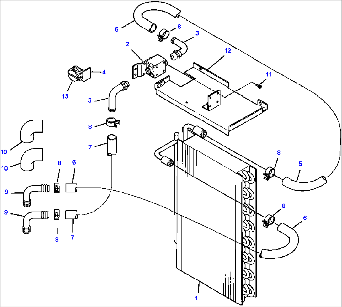 FIG NO. 5586A HEATER AND AIR CONDITIONING UNIT OR HEATER AND DEFROSTER HEATER COIL ASSEMBLY