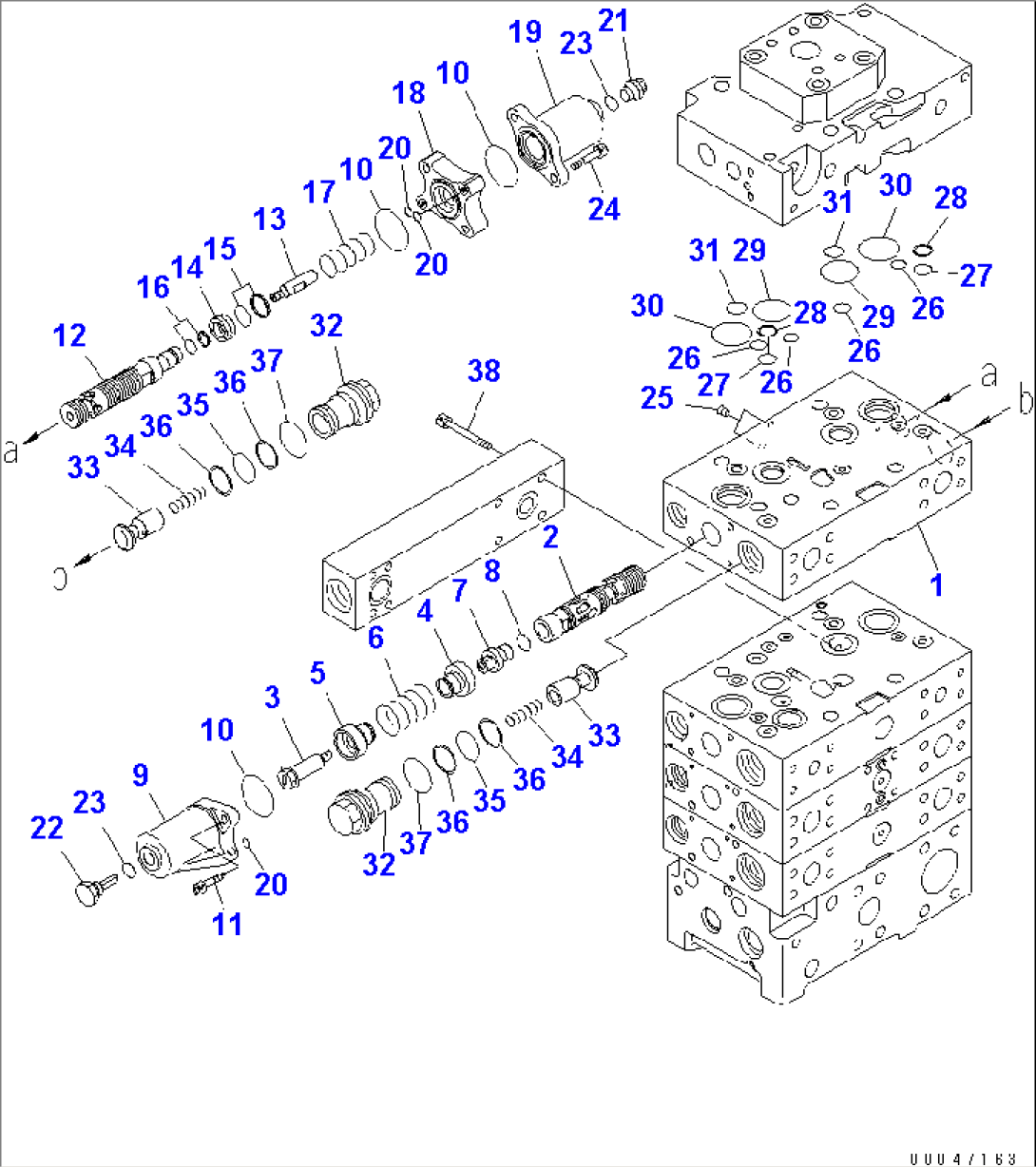 MAIN VALVE (2 SPOOL) (FOR E.C.S.S.) (3/9)(#55001-)