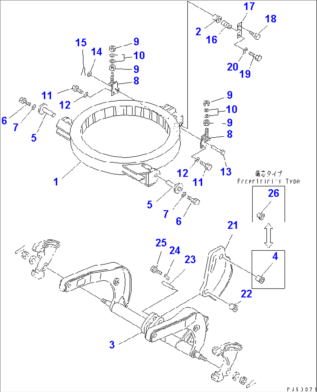 CIRCLE SUPPORT (WITH SHOCK RELEASE BLADE) (1/2)