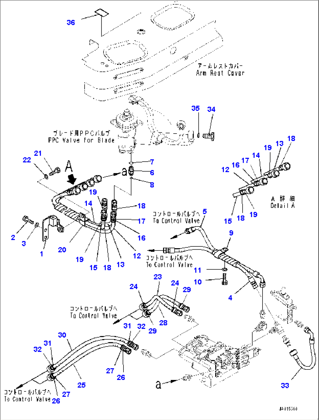 Dozer Control, Piping (3/3) (#1001-)