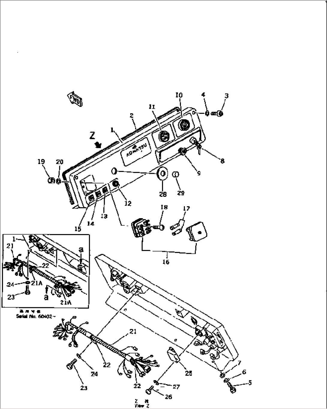INSTRUMENT PANEL (FOR PEDAL STEERING) (NOISE SUPPRESSION FOR EC)(#60280-)