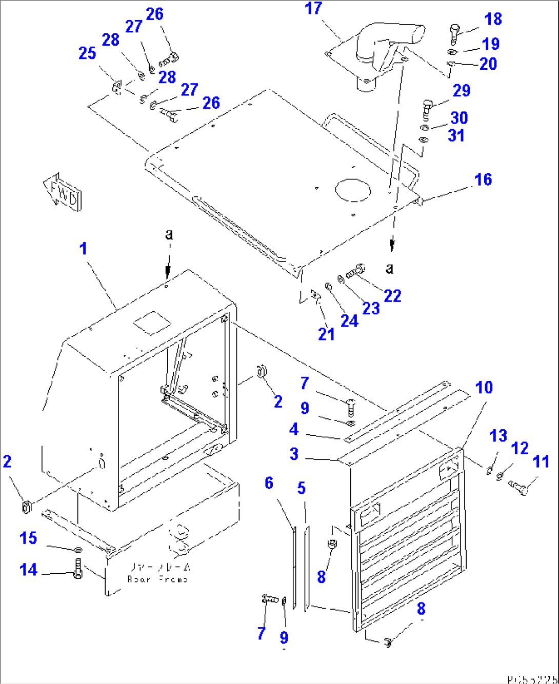 RADIATOR GUARD AND ENGINE HOOD (WITH FOLDING TYPE CANOPY)(#1501-1501)