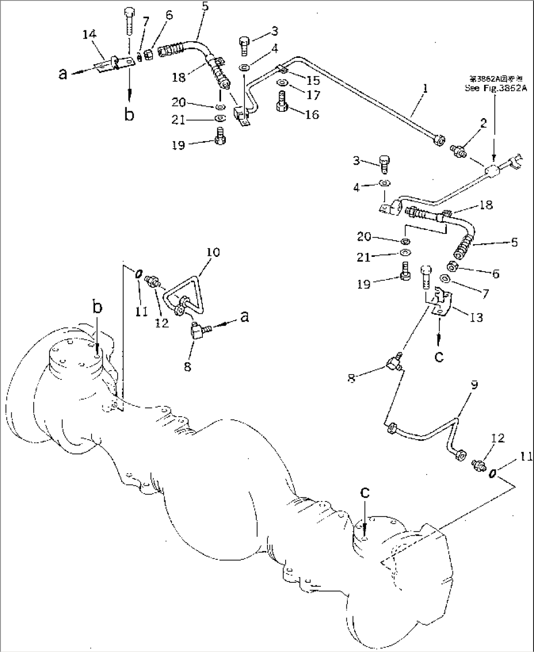 LOWER AIR PIPING (L.H. TO R.H. CALIPER)(#1866-)