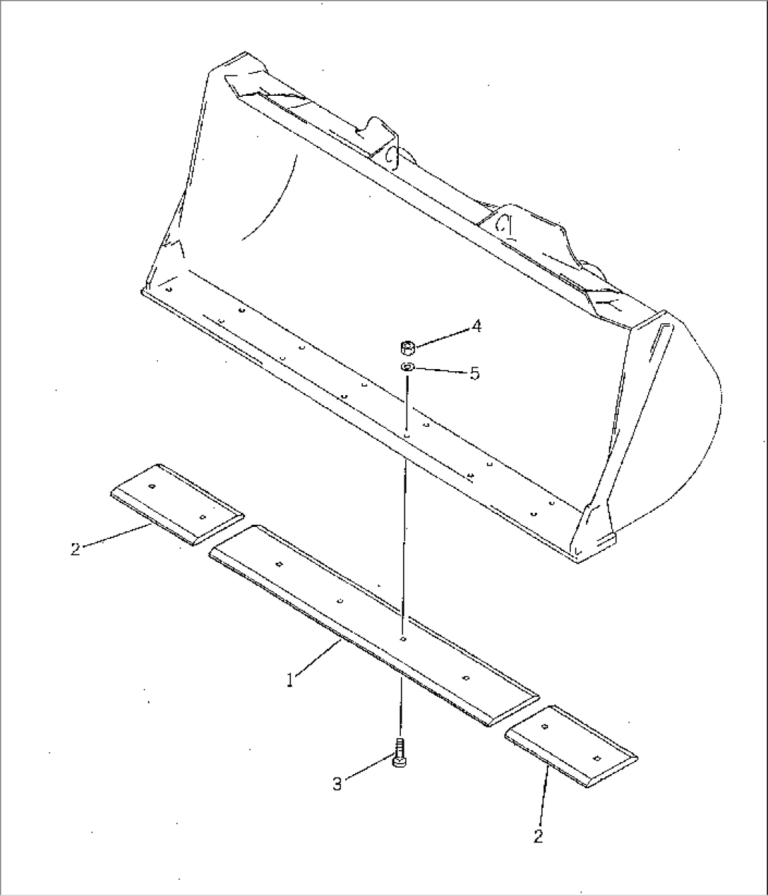 CUTTING EDGE (FOR 2388MM WIDTH) (BUCKET WELDED EDGE PART NO.417-70-12121)