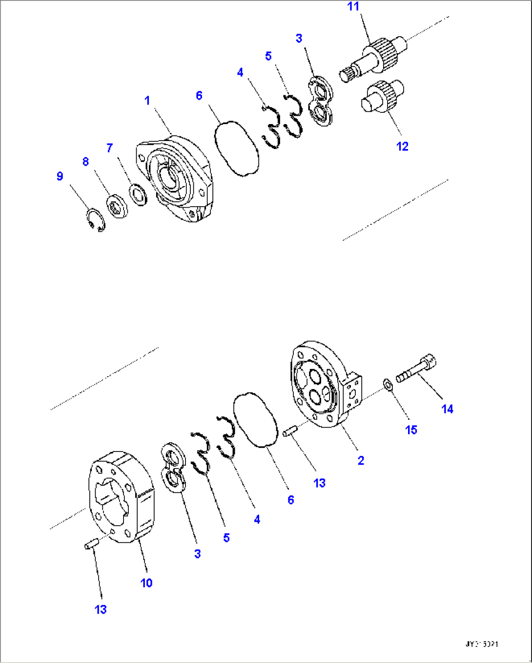 Hydraulic Pump, Power Train Pump (#1001-)