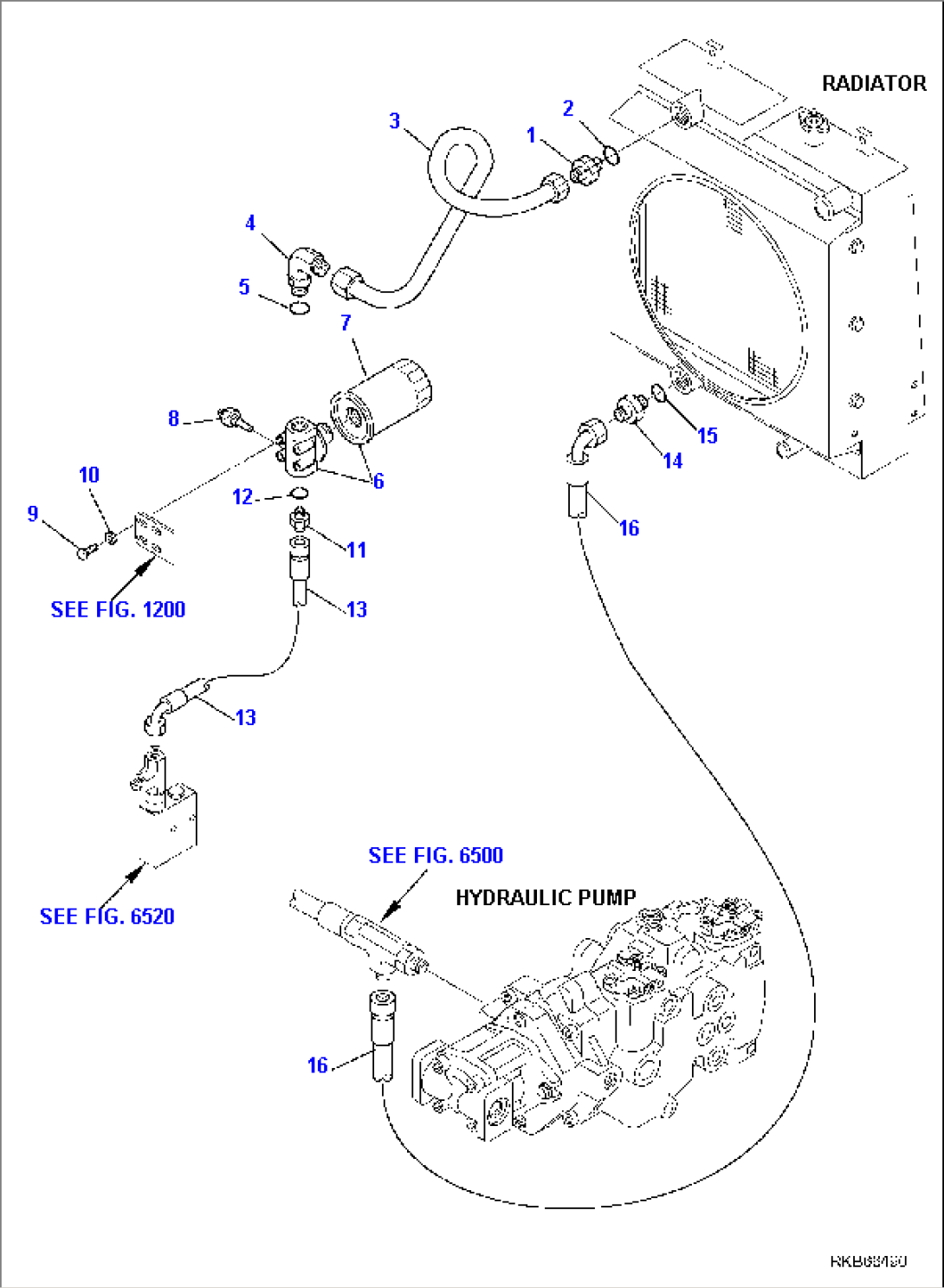 HYDRAULIC PIPING (RETURN LINE) (2/2)