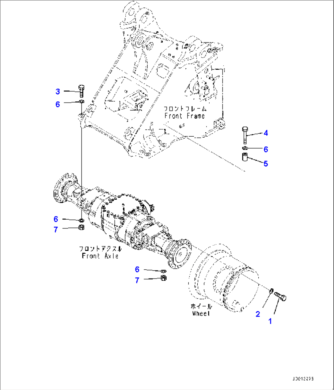 Front Axle, Mounting (#65501-)