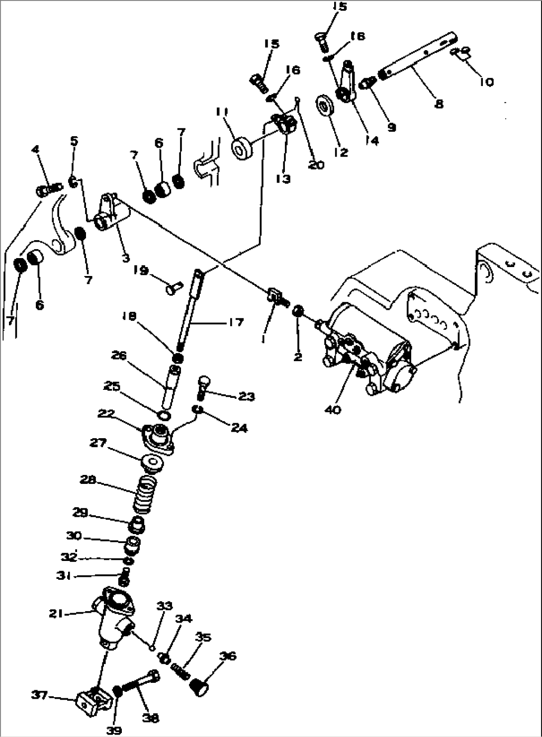 WINCH VALVE CONTROL LINKAGE