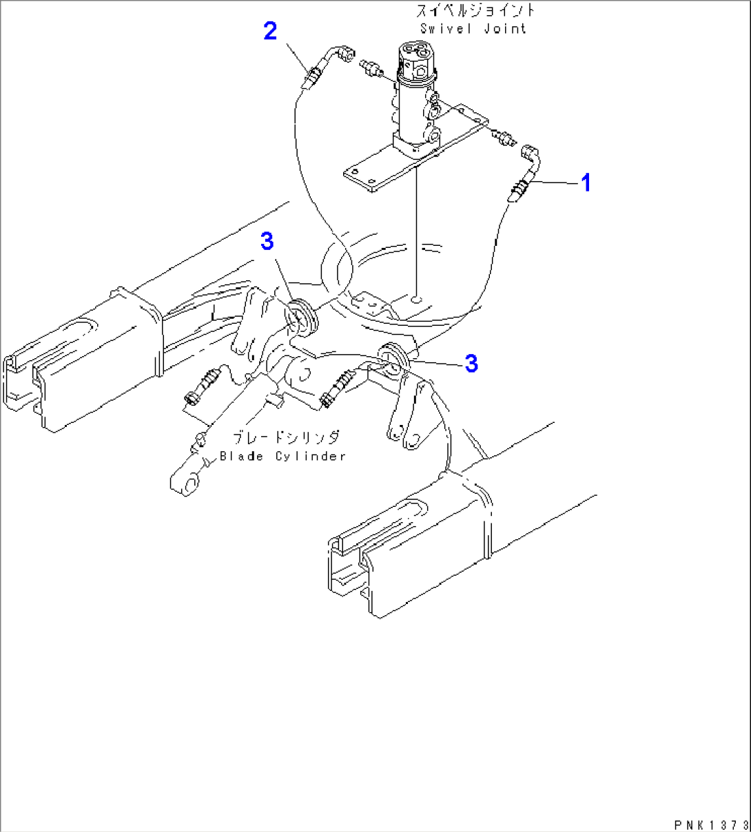 LOWER HYDRAULIC LINE (BLADE CYLINDER LINE)(#14993-)