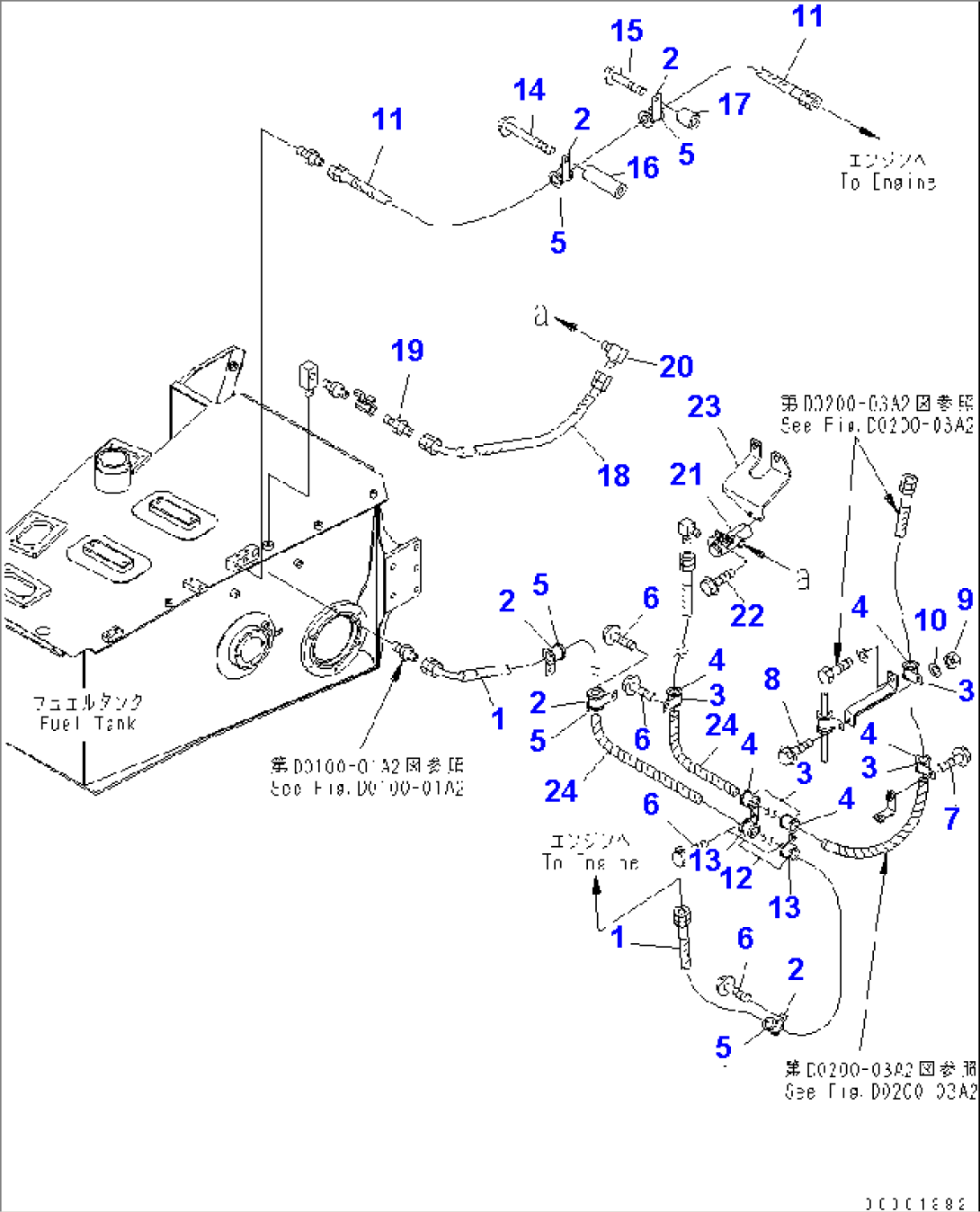 FUEL PIPING (WITH ADDITIONAL FUEL FILTER) (1/2)