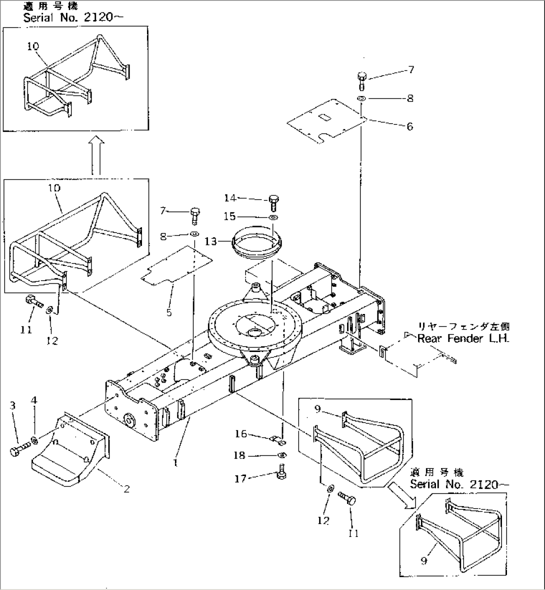 CHASSIS (1/2) (WITH REAR FENDER)(#1862-2300)