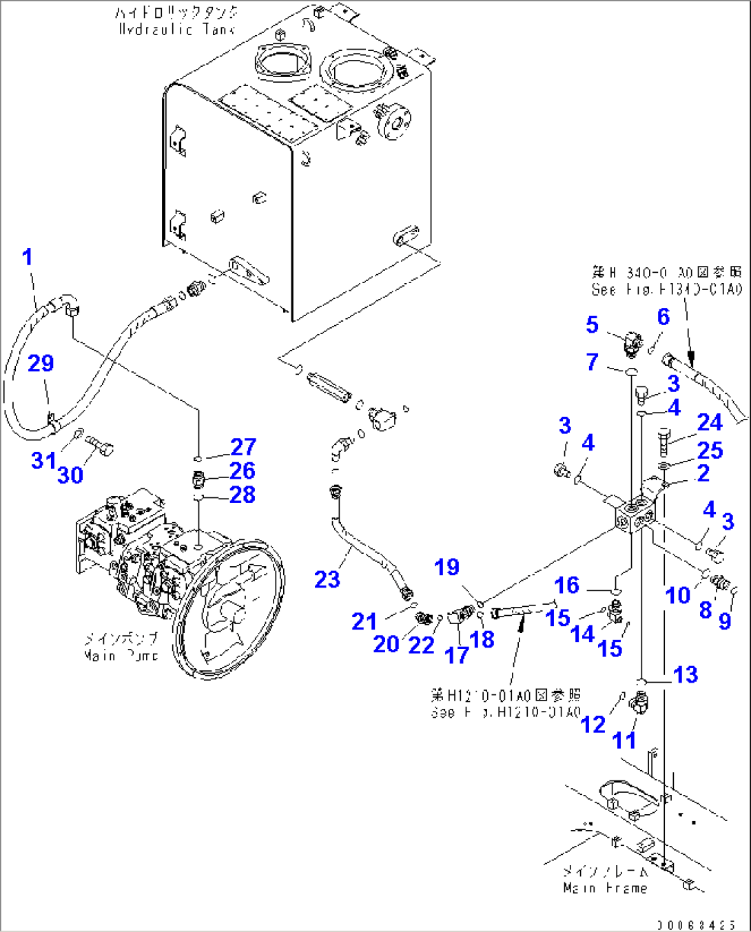 DRAIN LINES(#1001-)