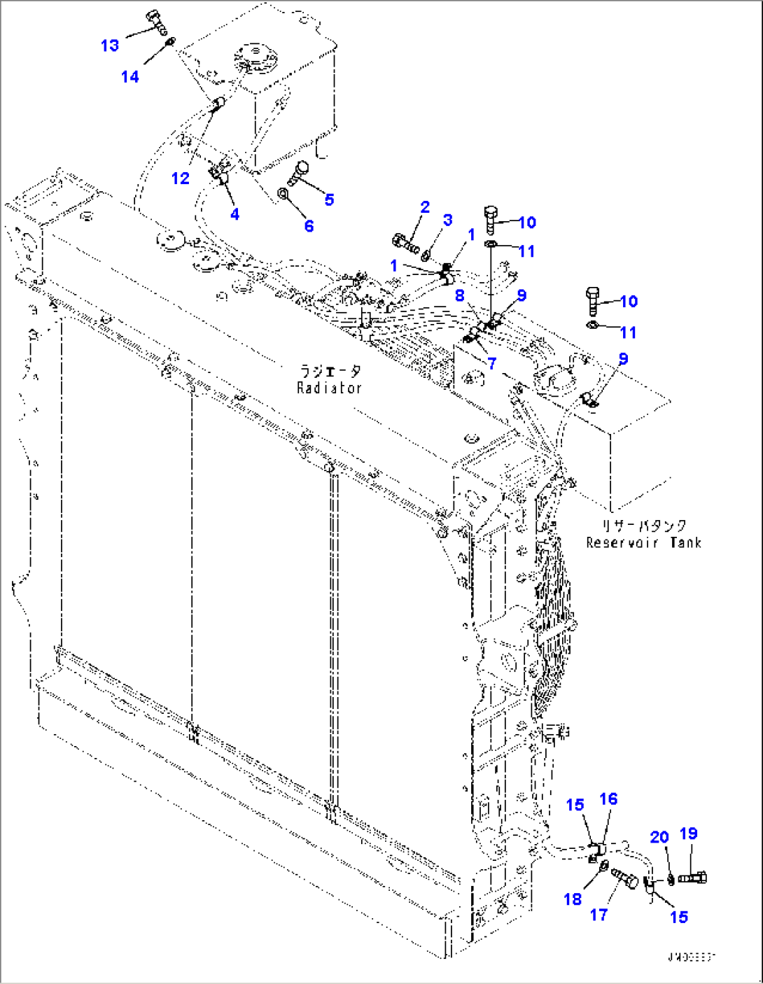 Radiator Group, Piping Mounting (#50001-)