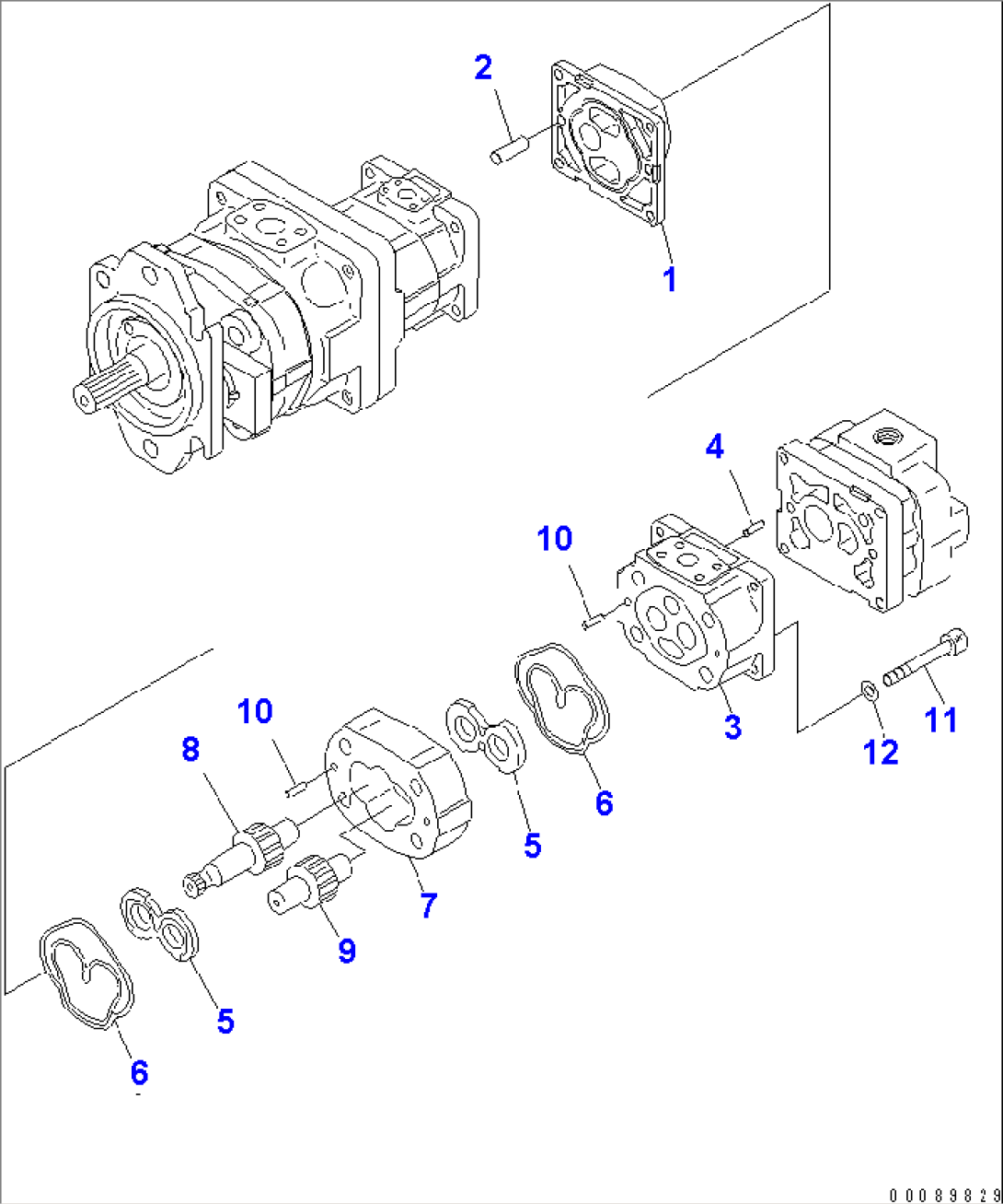 HYDRAULIC PUMP (3/4)(#70827-)