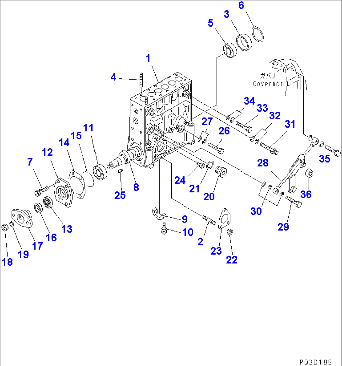 FUEL INJECTION PUMP (PUMP) (1/2) (FOR REGULATION OFEPA) (INNER PARTS)(#25887-)