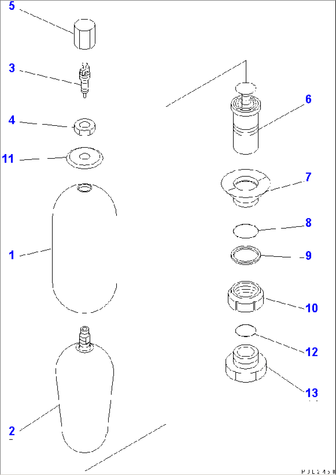 ACCUMULATOR (AL300-1) (INNER PARTS)(#10122-)