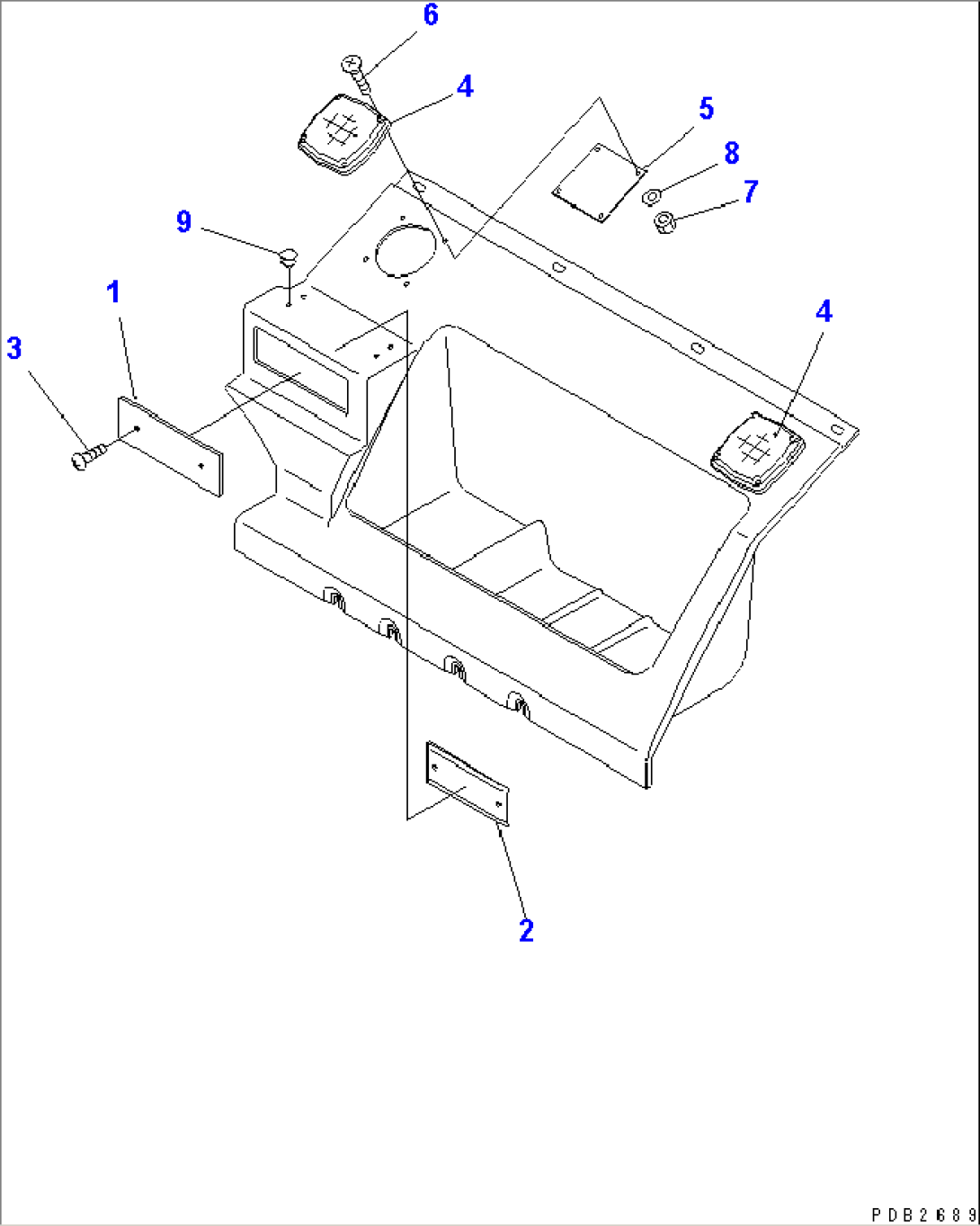 SEAT REAR COVER (RADIO LESS)(#K30001-K31999)