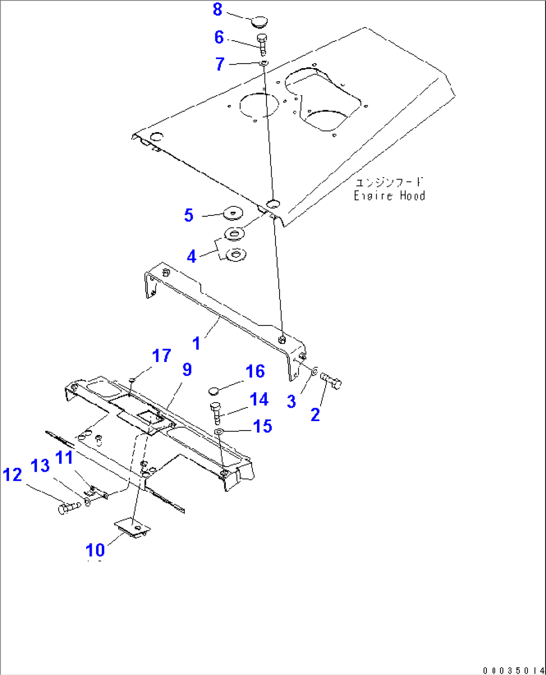 FRONT GUARD (REAR SUPPORT AND RADIATOR COVER) (SIDE COVER LESS)