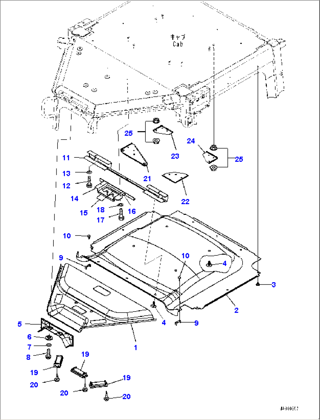 ROPS Cab, Roof Cover (1/2) (#80850-)