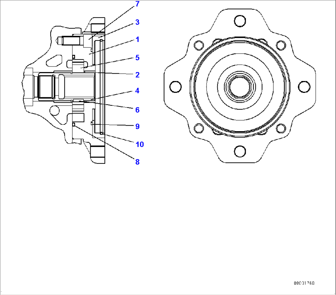 Hydrostatic Transmission (HST) Pump and Motor, Inner Parts, Pump (10/14) (#75053-)
