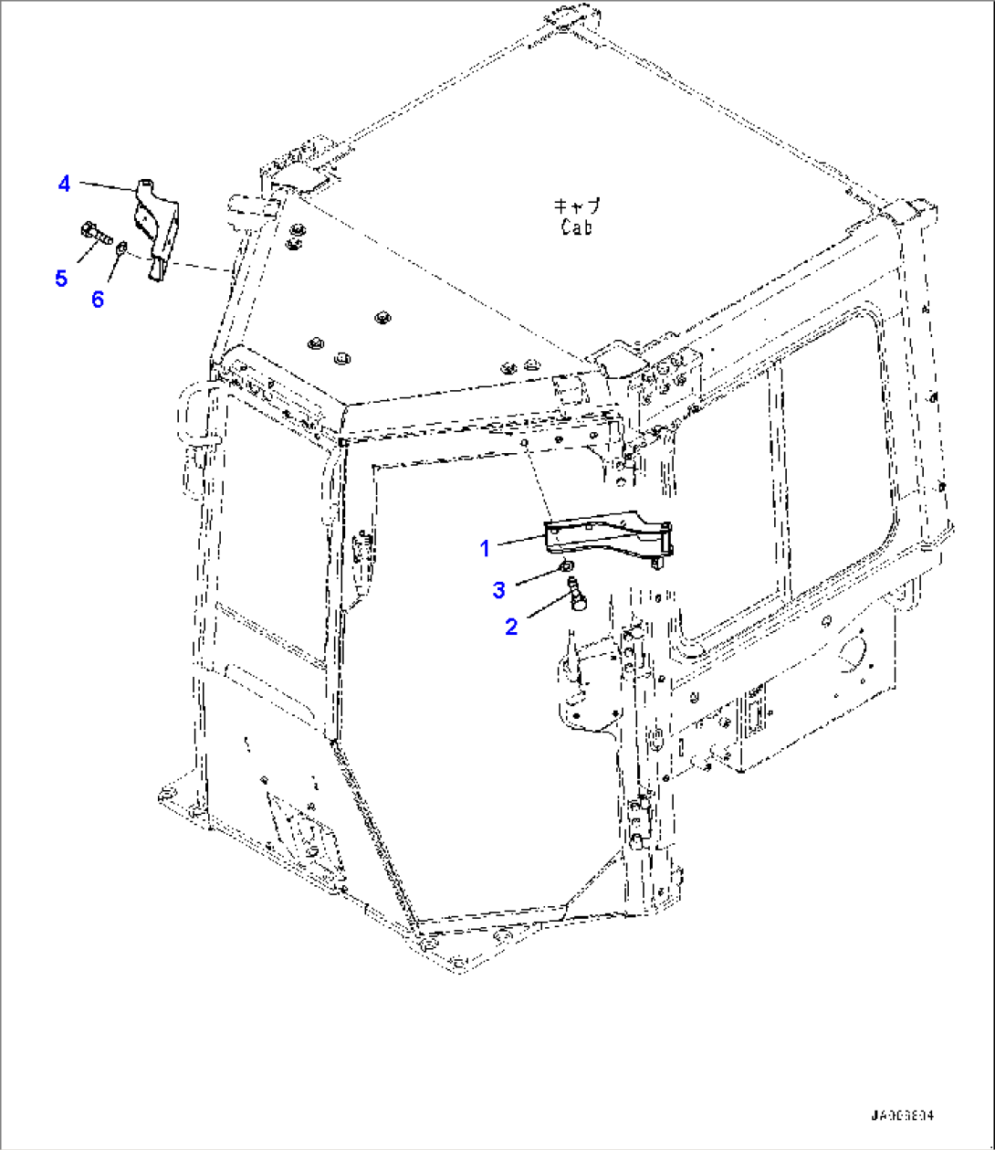 ROPS Cab, Door Open Lock (1/2) (#80001-)