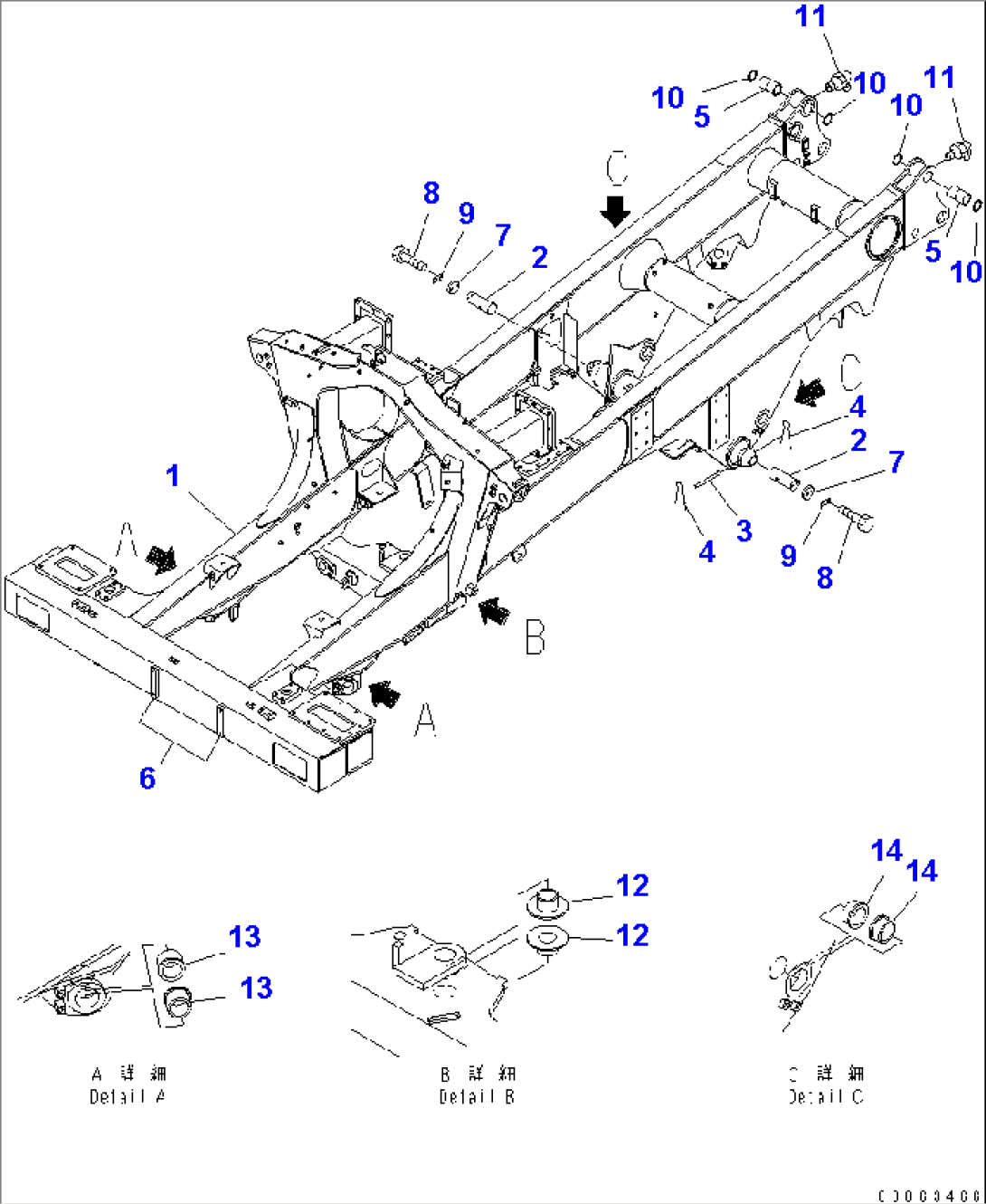 MAIN FRAME (FOR TIRE STOPPER)(#11001-)