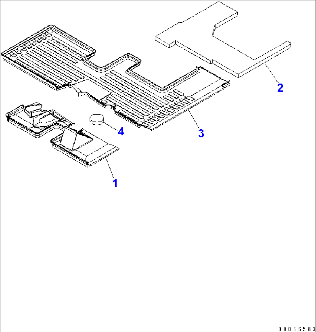 FLOOR MAT (FOR LIMITED SLIP DIFFERENTIAL)(#7001-)