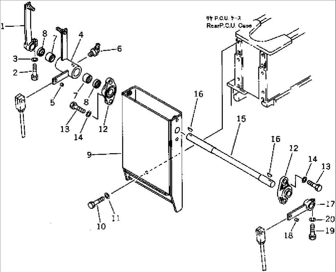 REAR P.C.U. CONTROL LINKAGE (1/2)(#35001-)