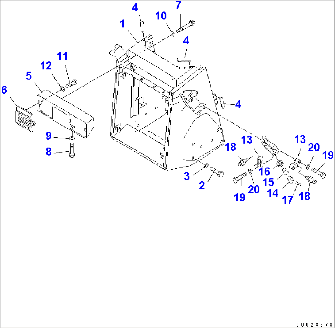 RADIATOR GUARD (FOR ANGLE DOZER)