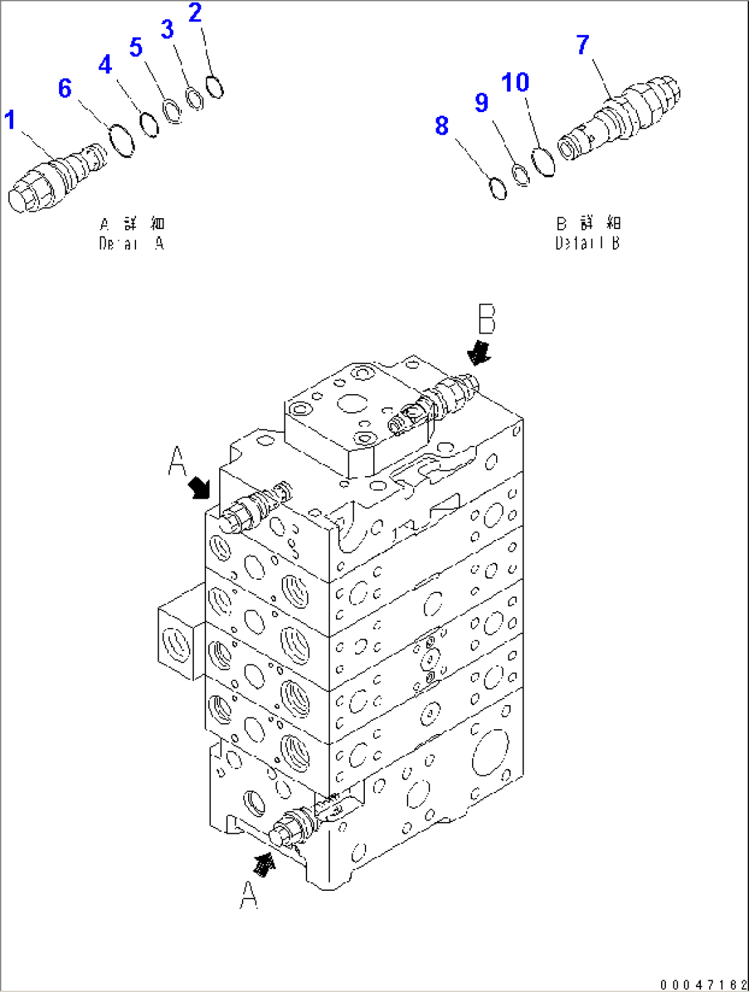 MAIN VALVE (2 SPOOL) (FOR E.C.S.S.) (2/9)(#55001-)