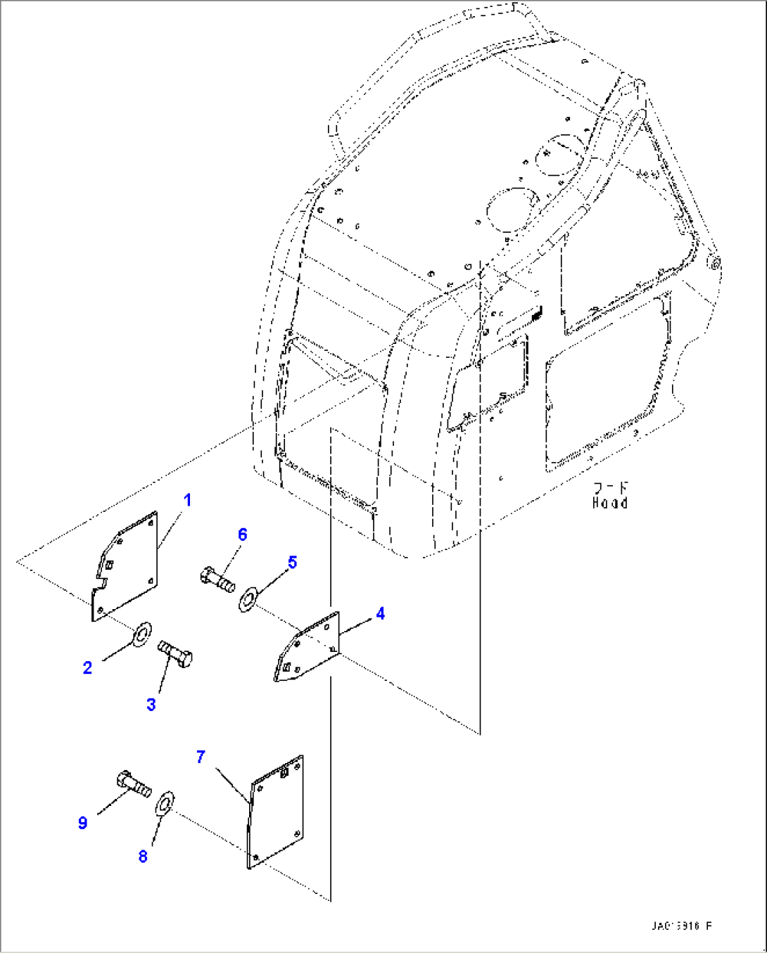Engine Hood, Sheet (#40001-)