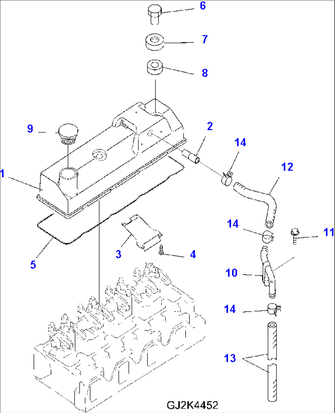 CYLINDER HEAD COVER, ATTACHING PARTS