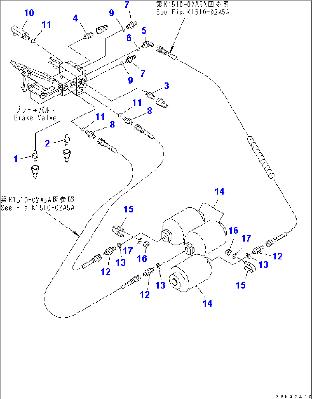 BRAKE LINE (SWITCH AND ACCUMULATOR) (ITALIAN SPEC.)(#K32001-)