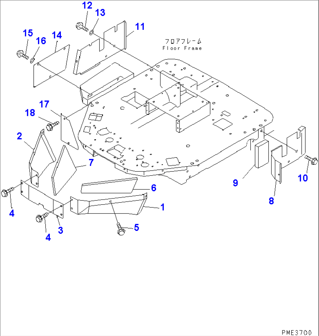 FLOOR COVER (WITH AIR CONDITINER) (WITH CAB)