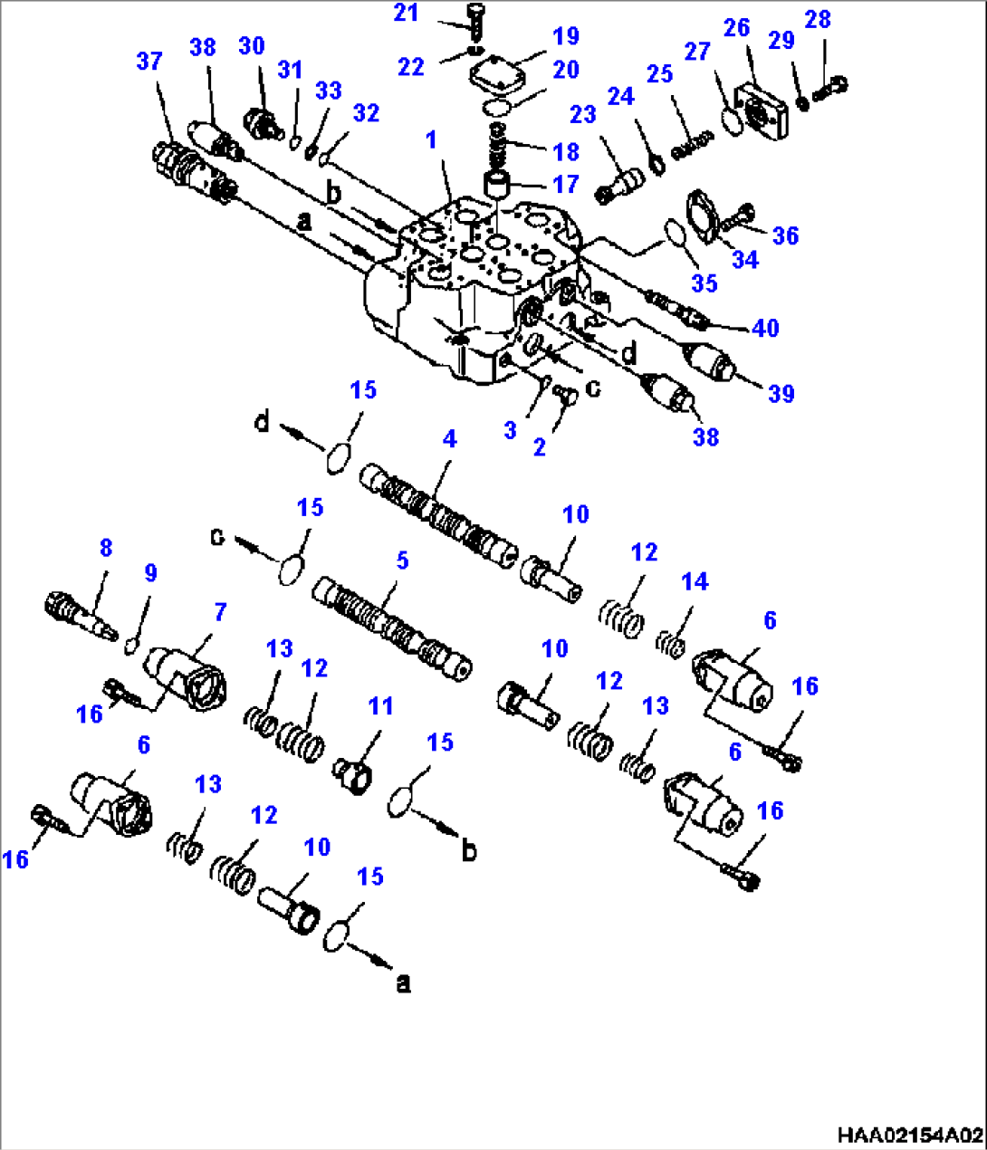 H0120-03A1 2-SPOOL CONTROL VALVE (1/2) LOAD AND CARRY