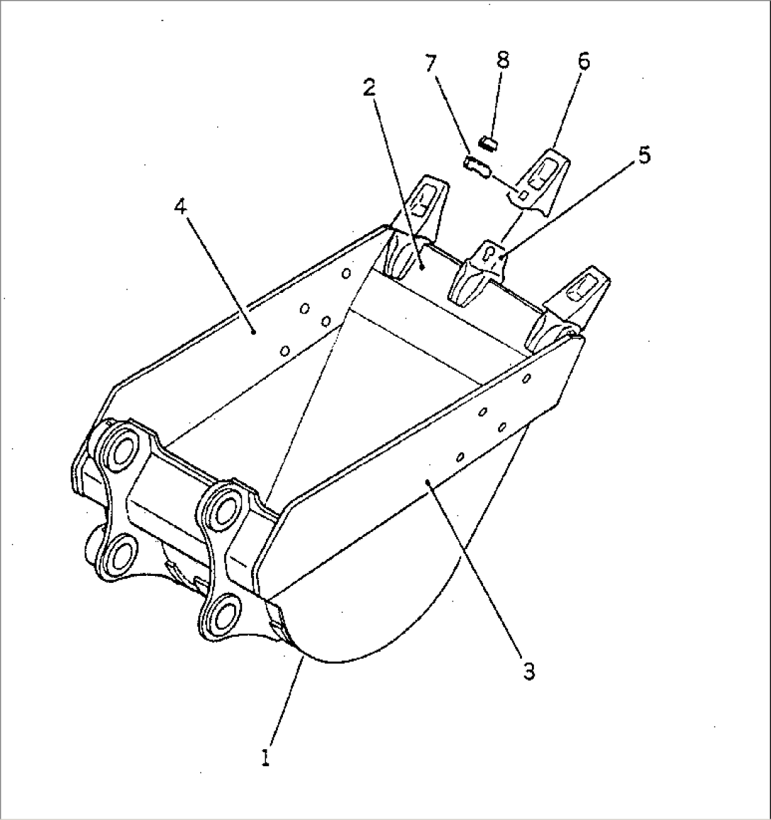 BUCKET 0.45M3¤ 750MM (VERTICAL PIN TYPE)