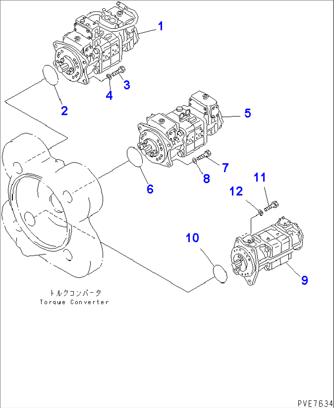 HYDRAULIC PUMP (PUMP AND MOUNTING PARTS)
