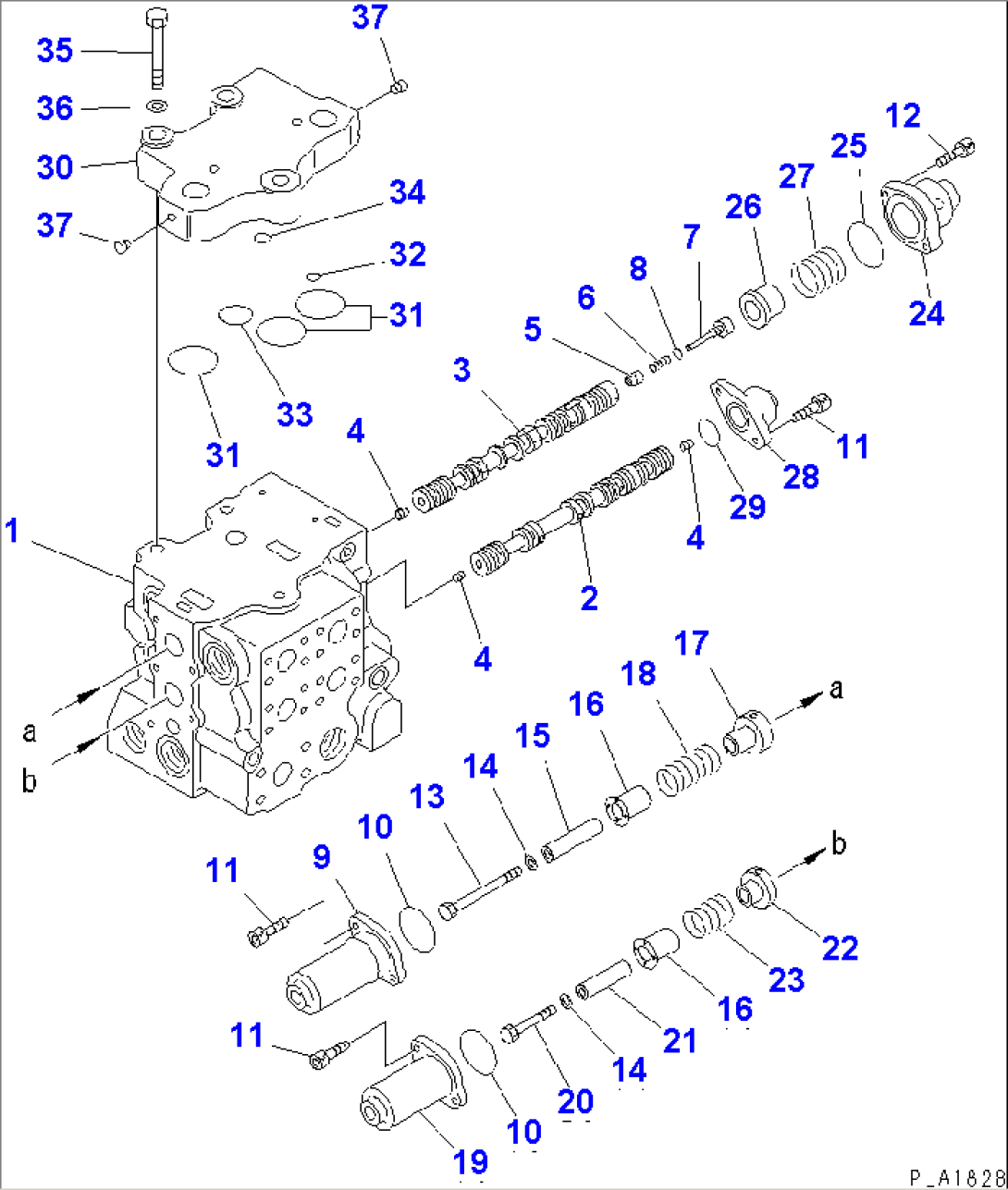 CONTROL VALVE (2-SPOOL) (1/4)