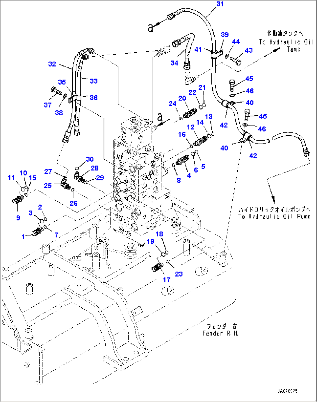 Fender Group, Control Valve Steering Piping (#80001-)