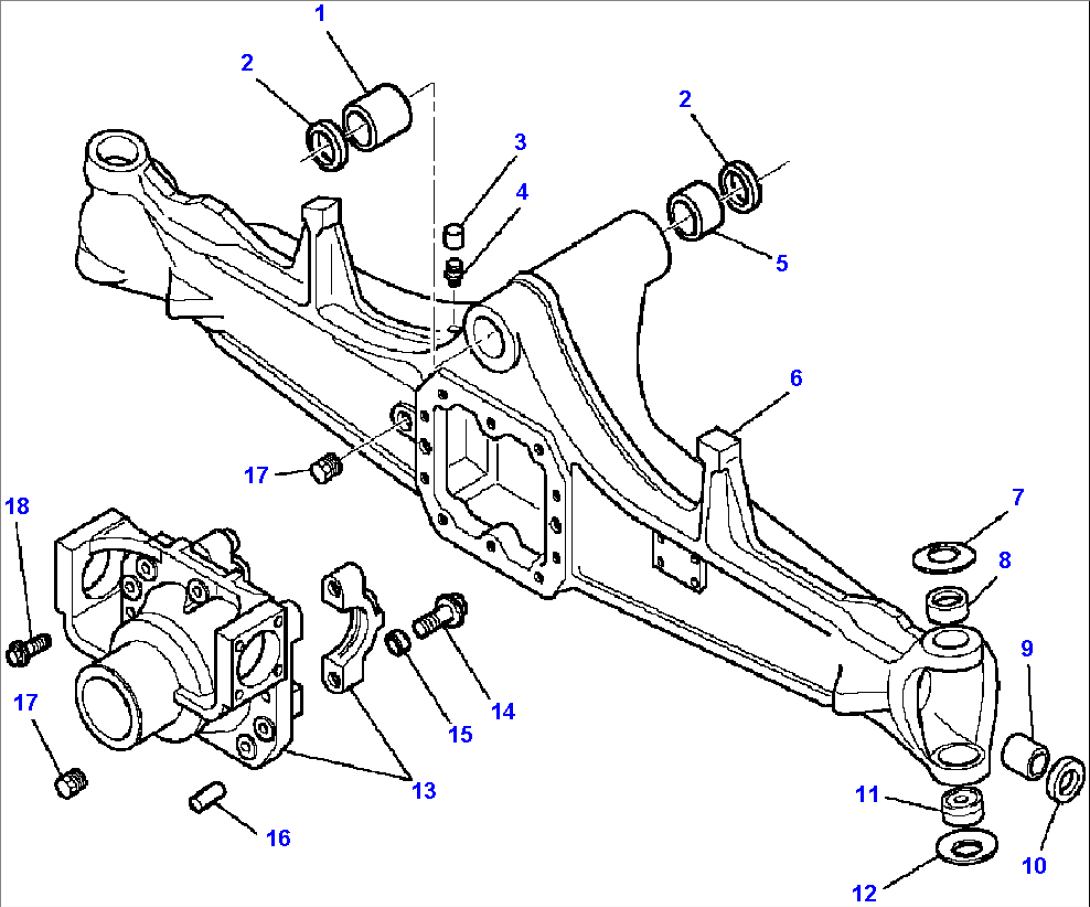 F3400-01A0 FRONT AXLE - 4WD HOUSINGS